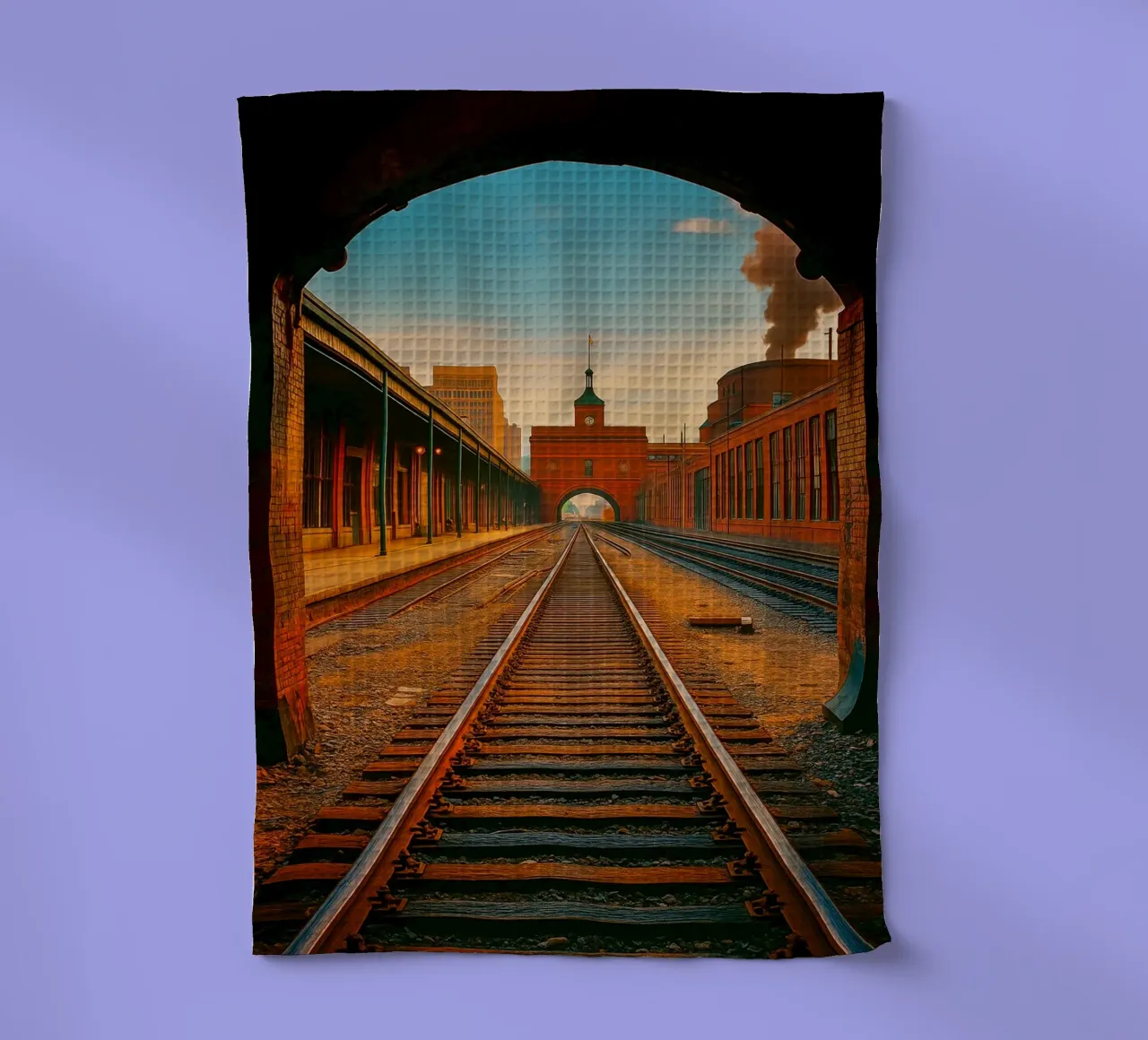 vue d'un tunnel ferroviaire photographie rétro torchon de viantishop