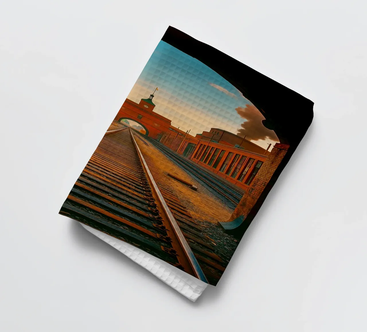 vue d'un tunnel ferroviaire photographie rétro torchon de viantishop