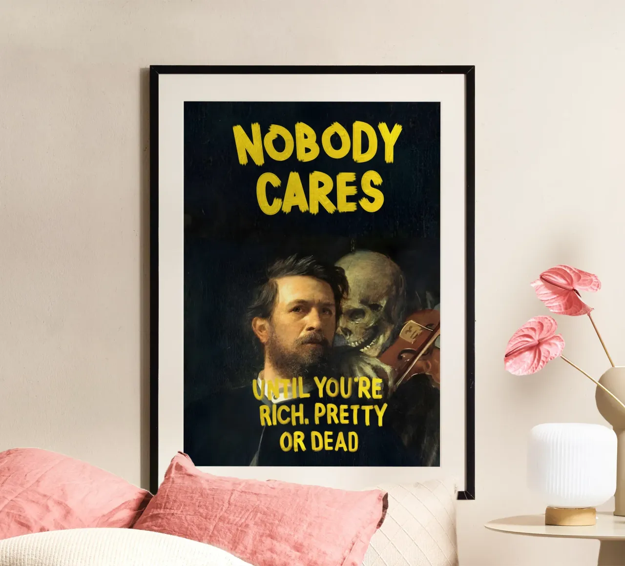 "NOBODY ÇARES poster da Type & Tape