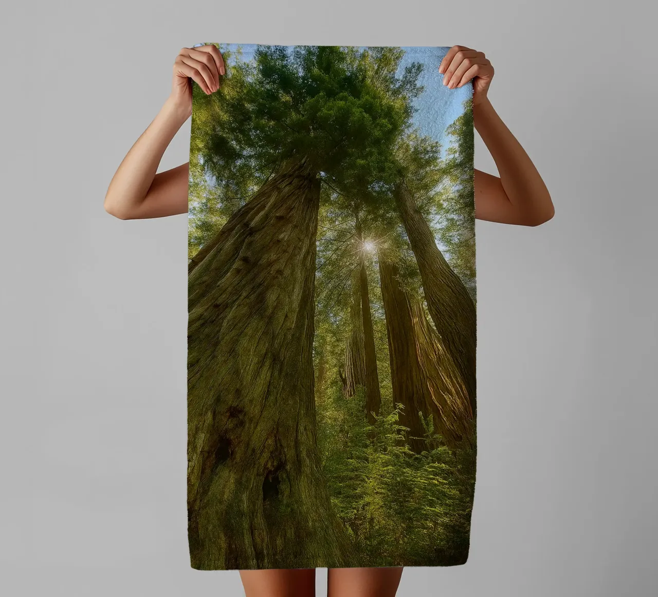 trees in the forrest retro photography towel by viantishop