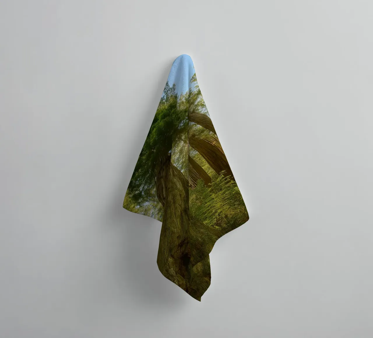 trees in the forrest retro photography towel by viantishop