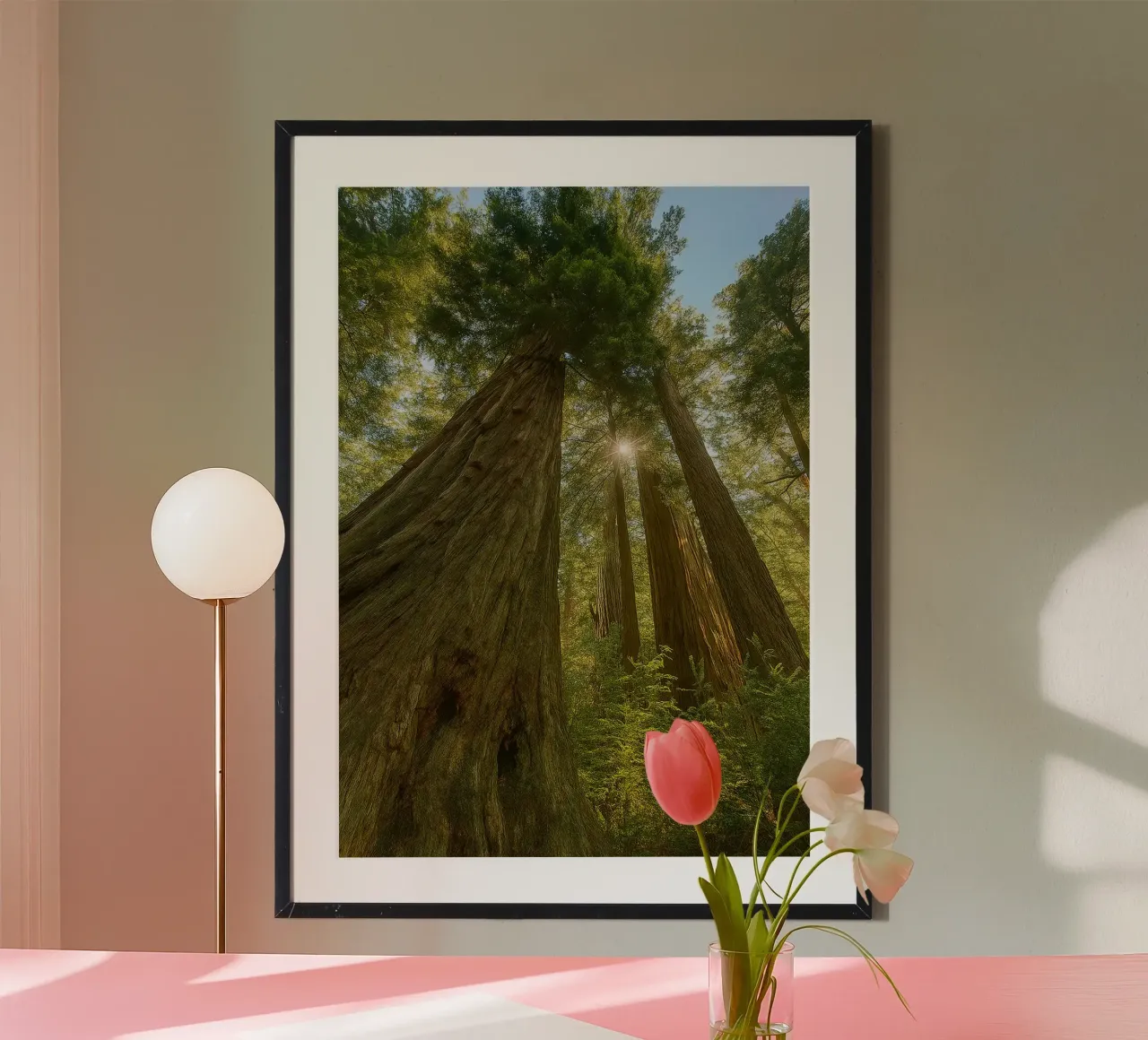 trees in the forrest retro photography poster with plastic frame by viantishop