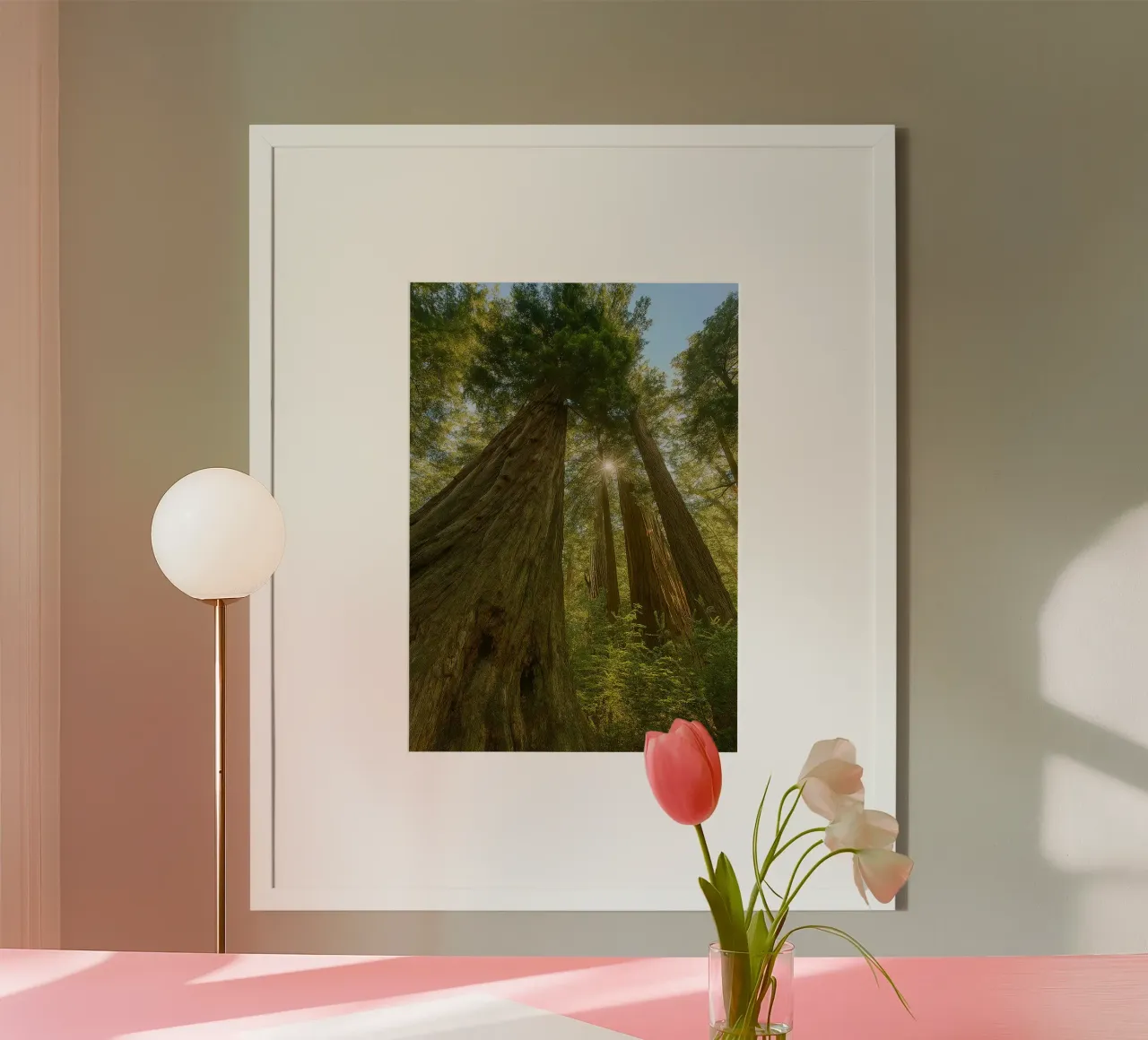 trees in the forrest retro photography poster with plastic frame by viantishop