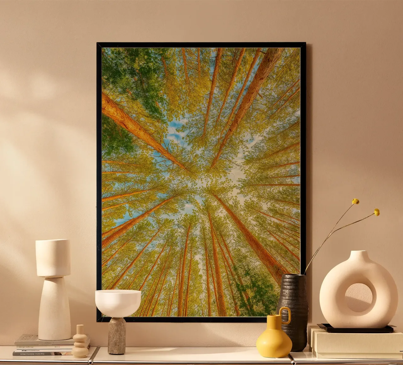 trees tops angle view retro photography poster by viantishop