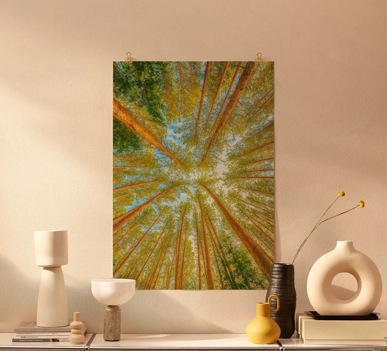 trees tops angle view retro photography poster by viantishop