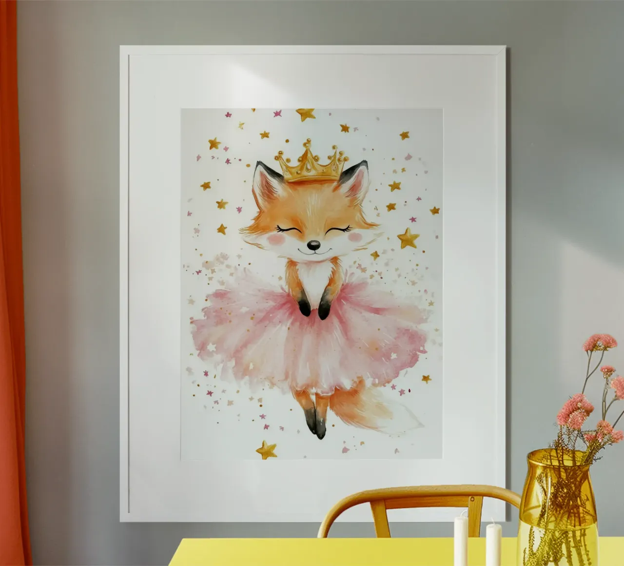 Acquerello della Principessa Volpe poster da Eldon S Kiser