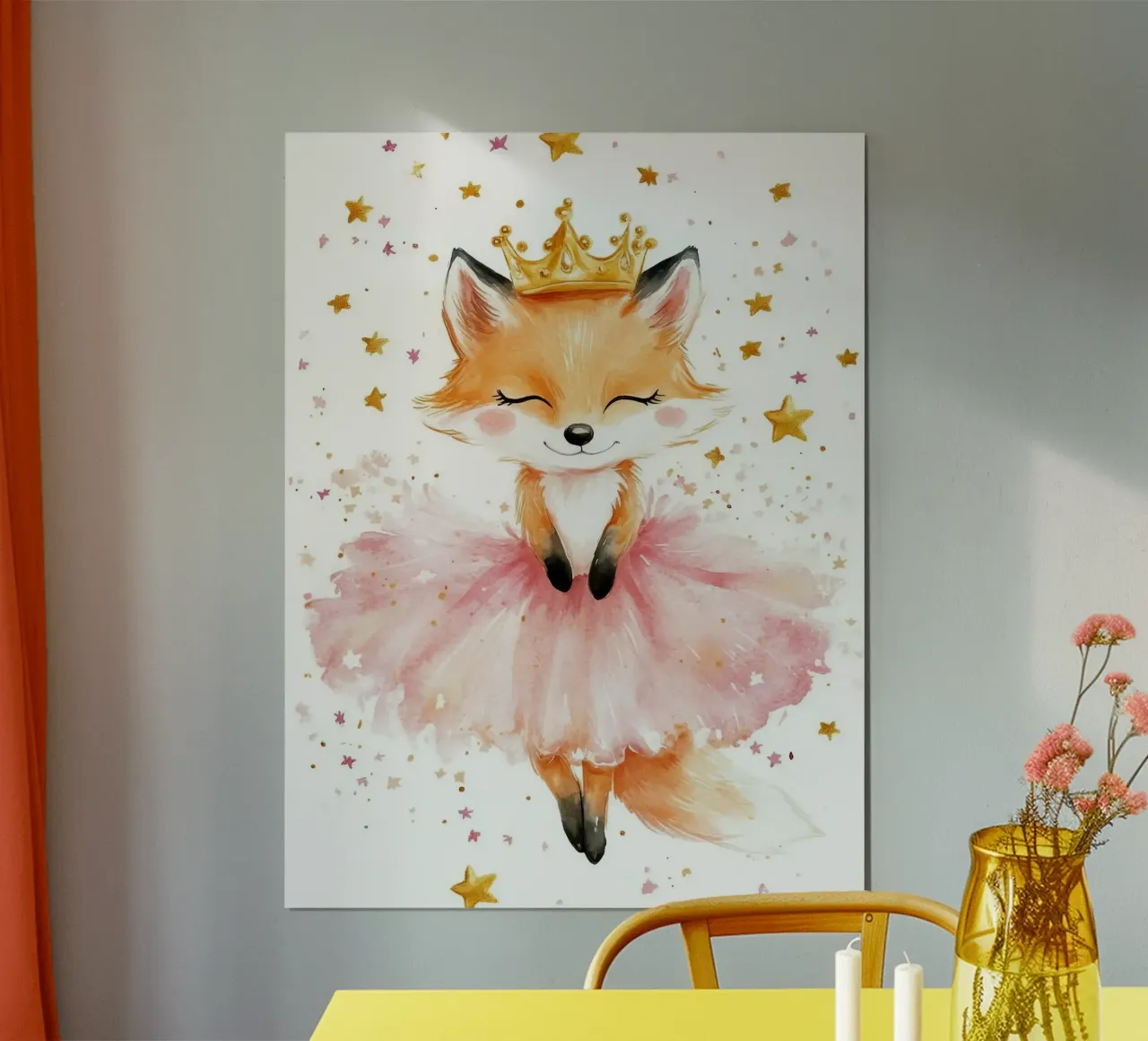 Acquerello della Principessa Volpe poster da Eldon S Kiser