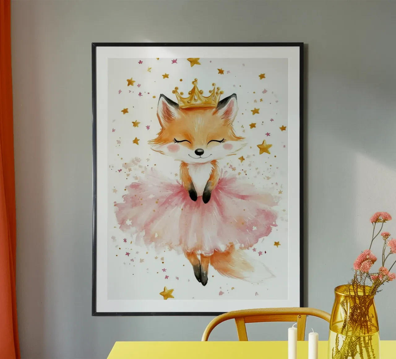 Acquerello della Principessa Volpe poster da Eldon S Kiser