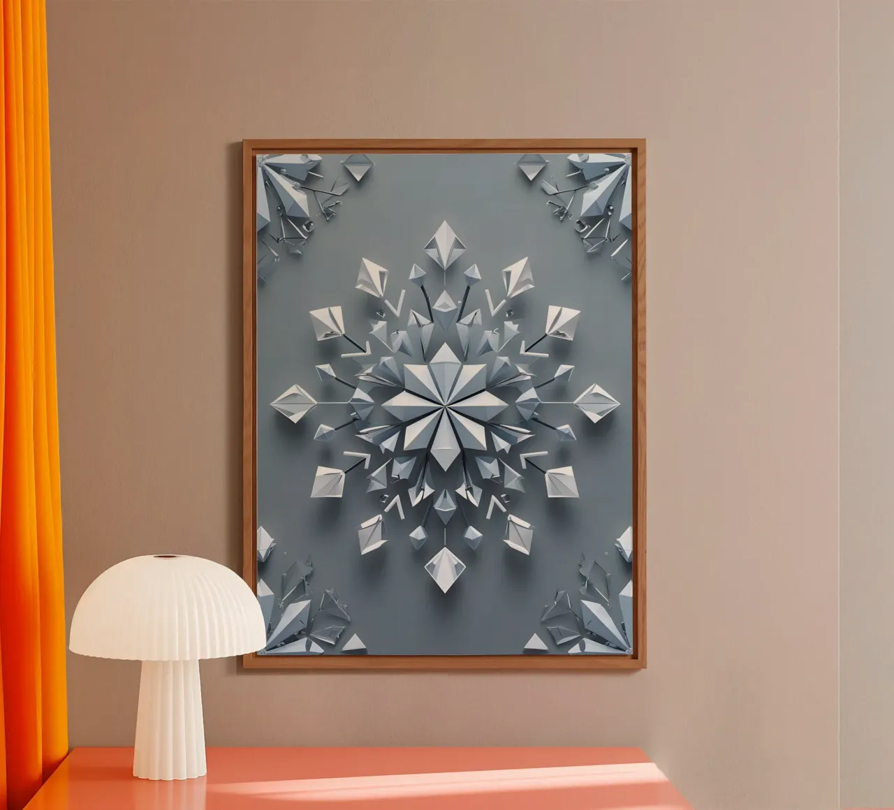 Fiocco di neve invernale alluminio dibond da Botanical Gallery
