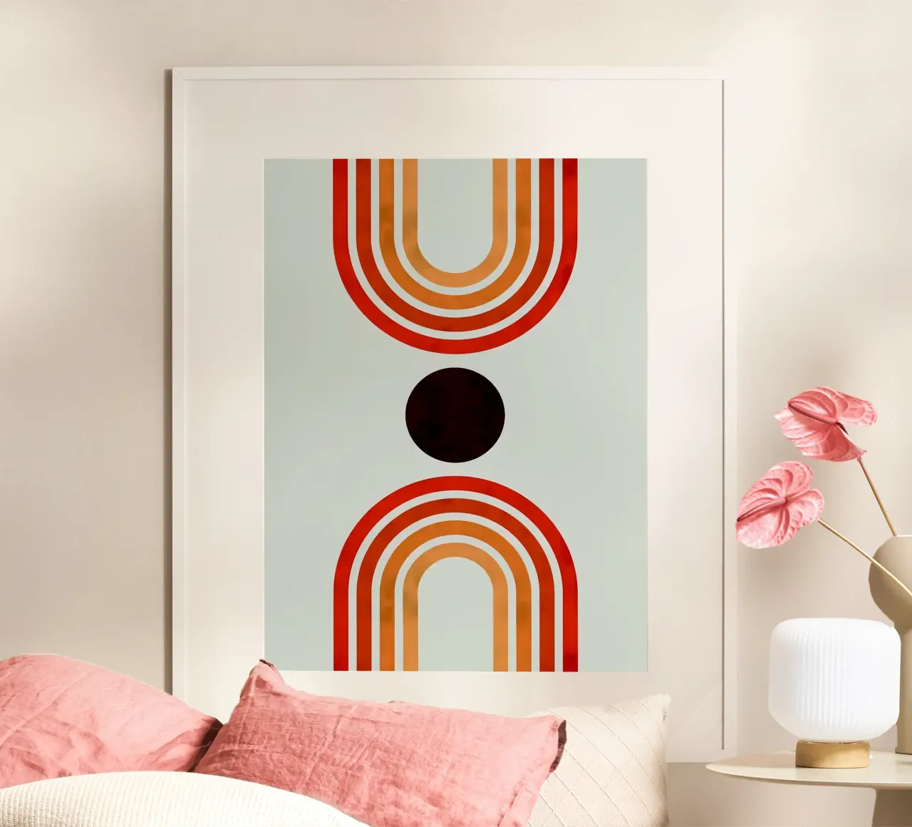 Arte moderna geometrica poster con telaio in plastica da Sven B Strauss