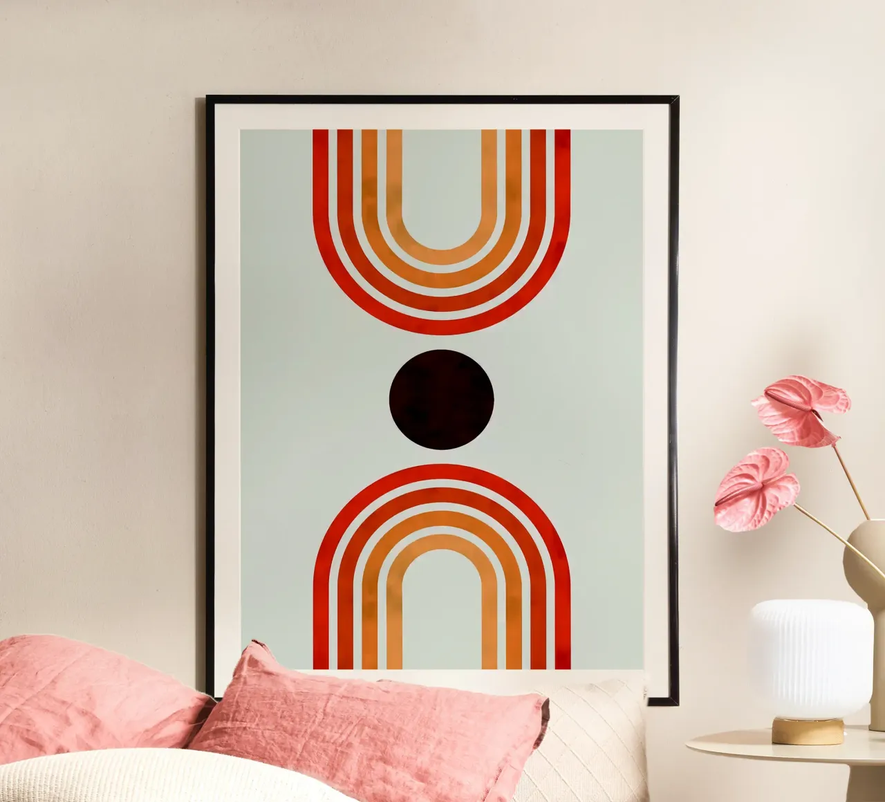 Arte moderna geometrica poster con telaio in plastica da Sven B Strauss