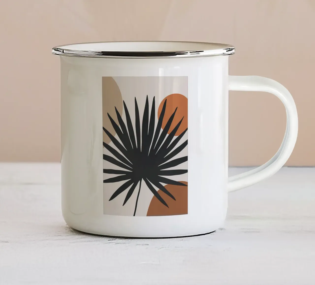 Minimalista floreale 06 tazza in smalto da Sven B Strauss