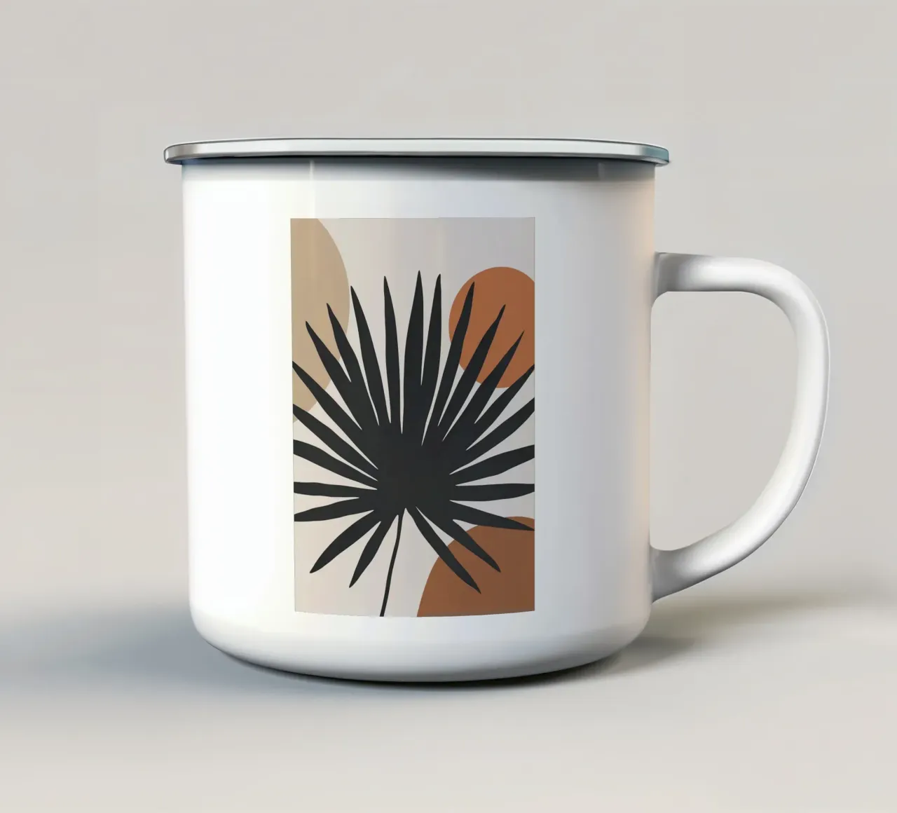 Minimalista floreale 06 tazza in smalto da Sven B Strauss