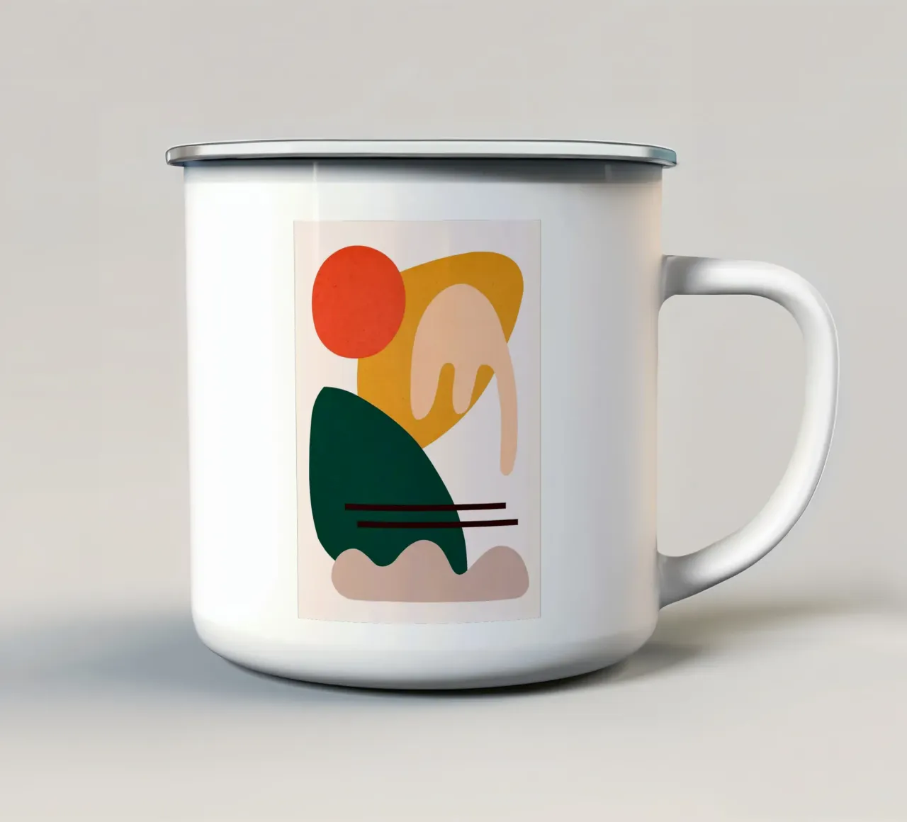 Figure astratte tazza in smalto da Sven B Strauss
