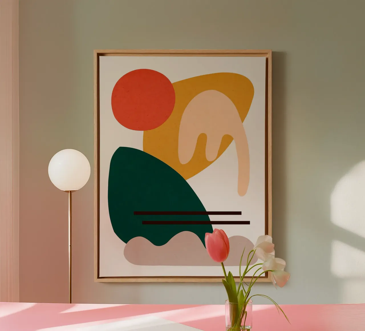 Abstracte cijfers canvas met Baklijst van Sven B Strauss