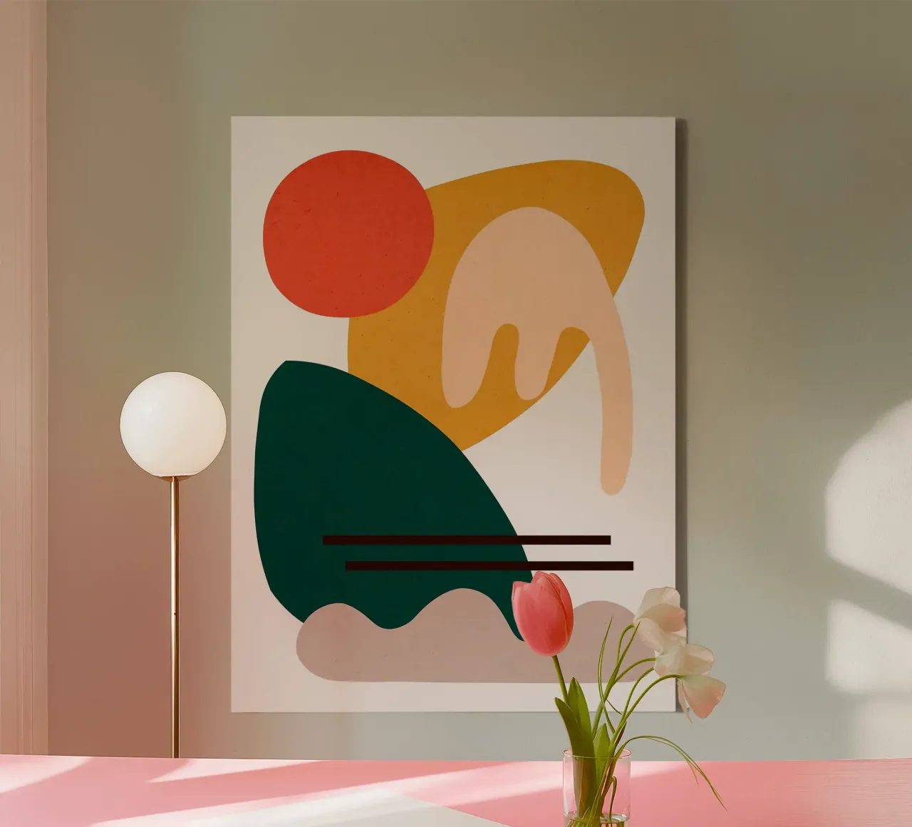 Abstracte cijfers canvas met Baklijst van Sven B Strauss