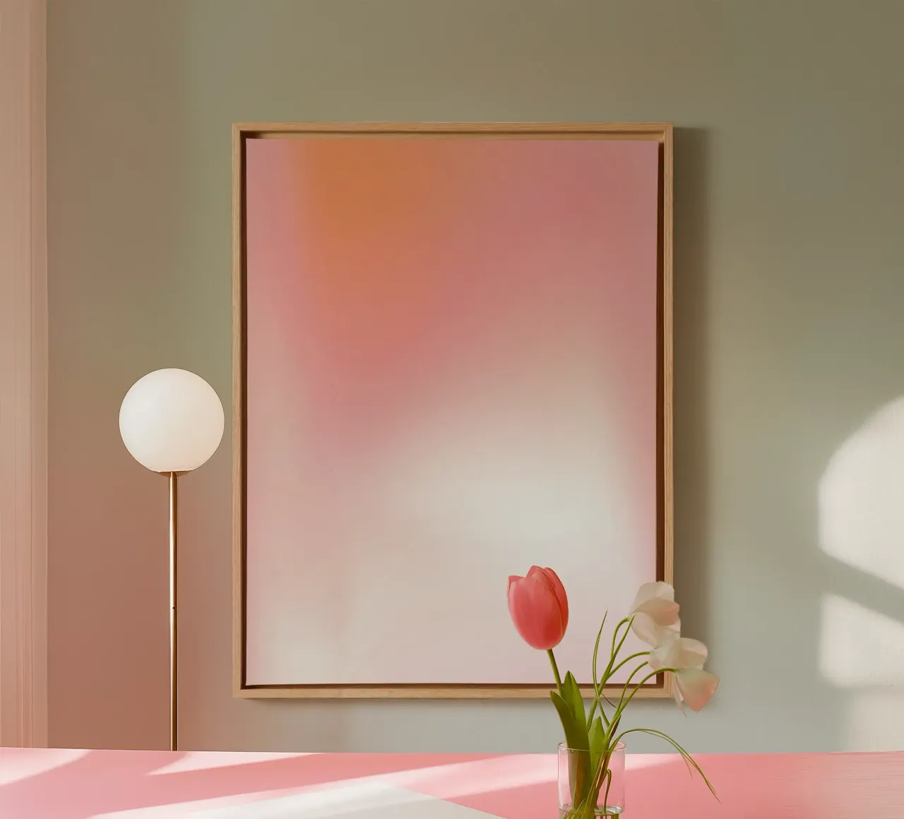 Aura Poster, Gradient Print, Spiritual art, Modern Print canvas with Floater frame by Dreamscape