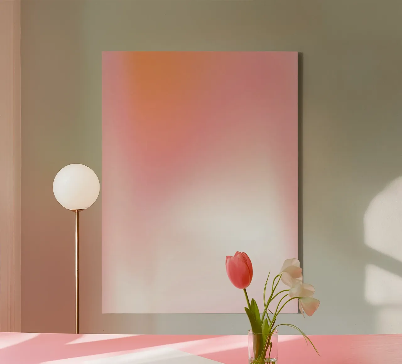 Aura Poster, Gradient Print, Spiritual art, Modern Print canvas with Floater frame by Dreamscape