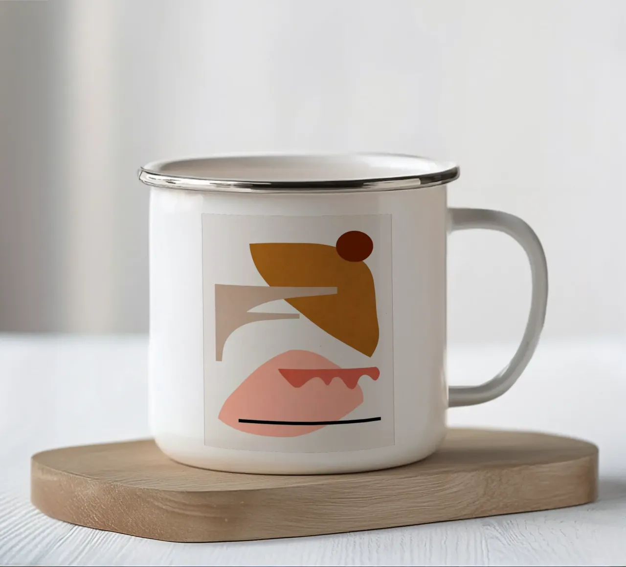 Boho organico 5 tazza in smalto da Leon B Feierabend