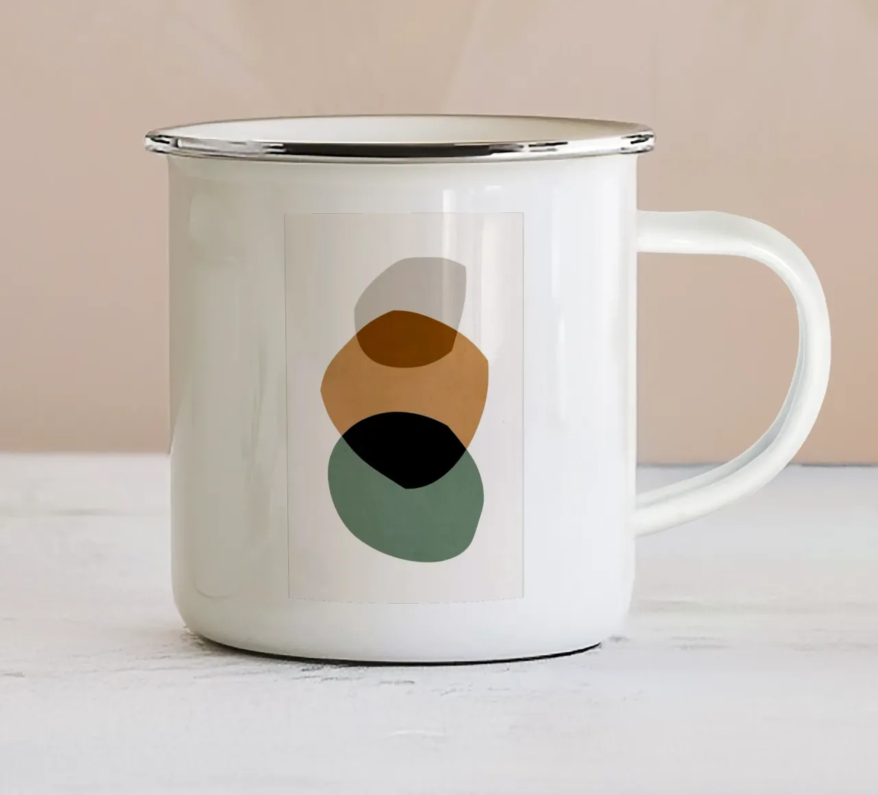 Arte bohémien A tazza in smalto da Leon B Feierabend