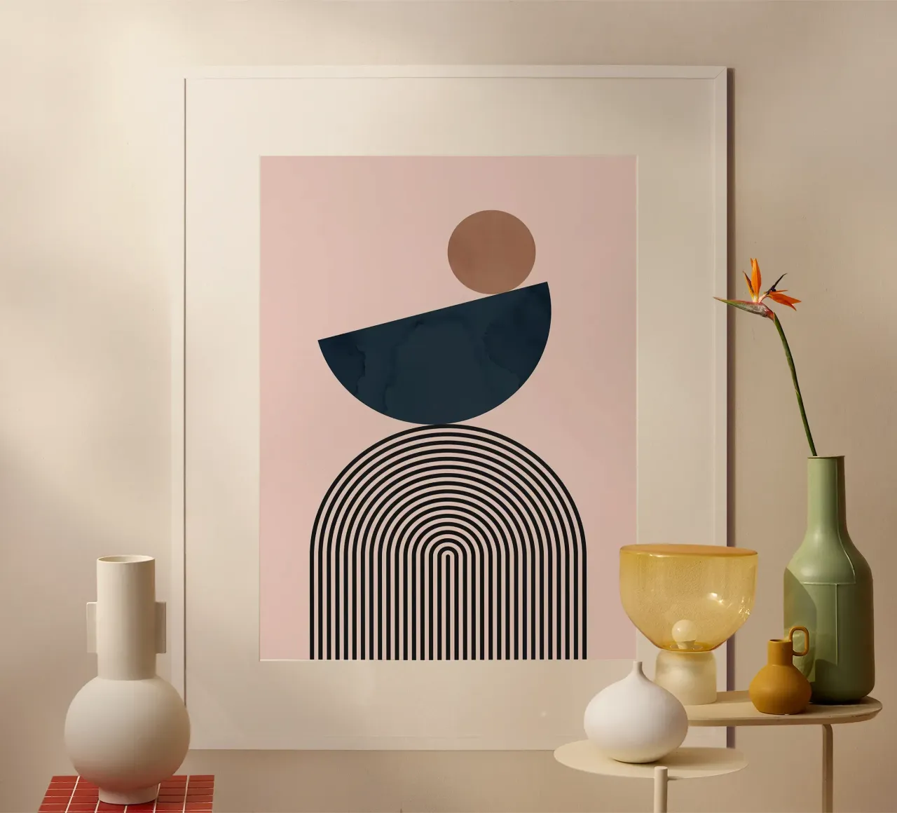 Forme geometriche poster con telaio in plastica da Leon B Feierabend