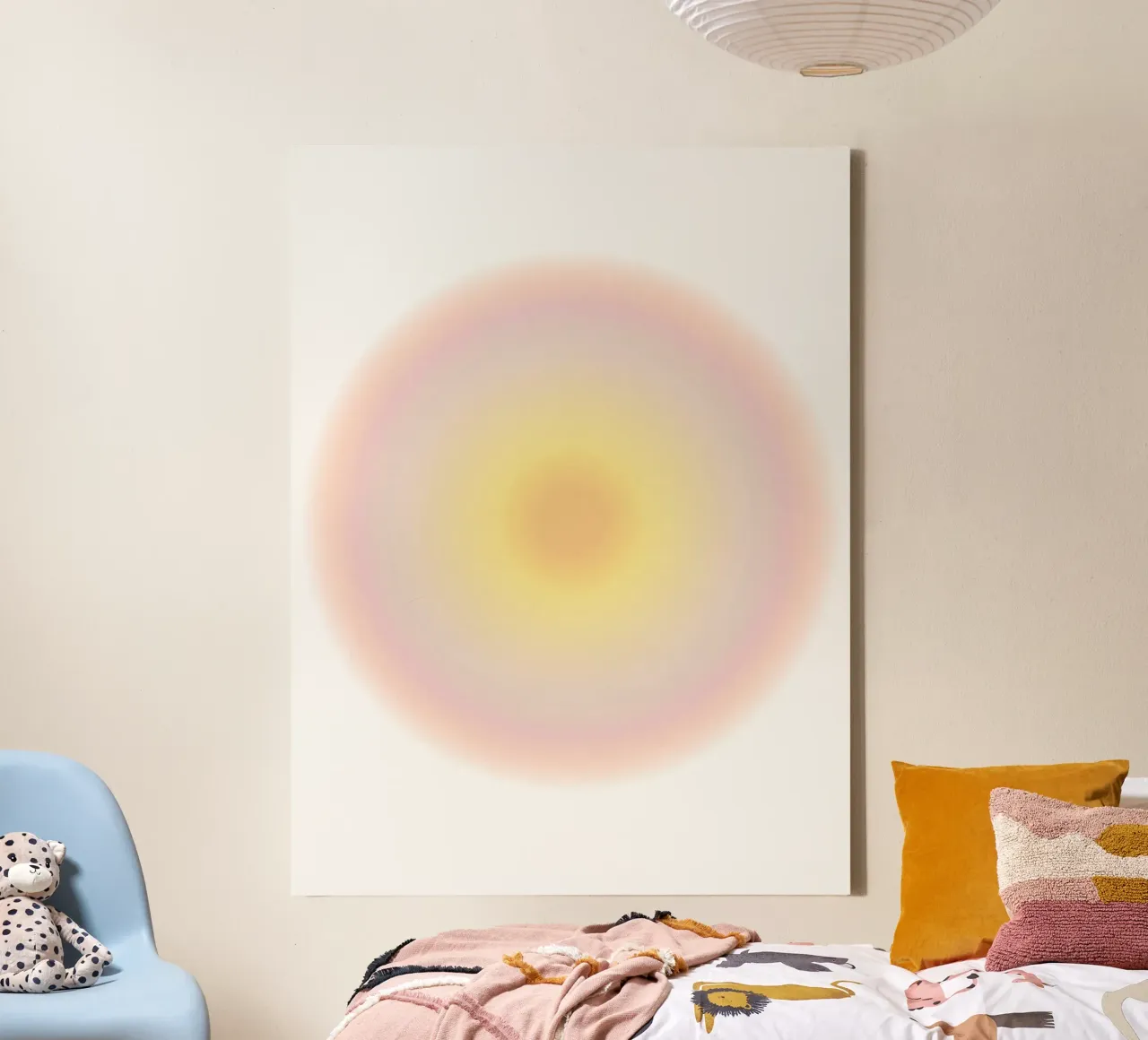 Aura Print, Gradient wall art, Colourful Spiritual Print canvas with Floater frame by Dreamscape