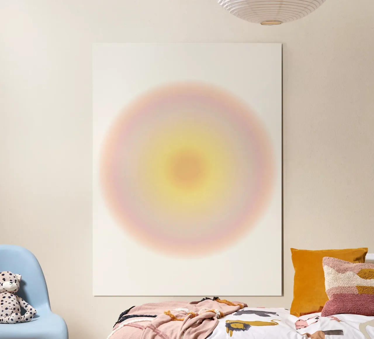 Aura print, Gradiënt muurkunst, kleurrijke spirituele print poster met aluminium frame van Dreamscape