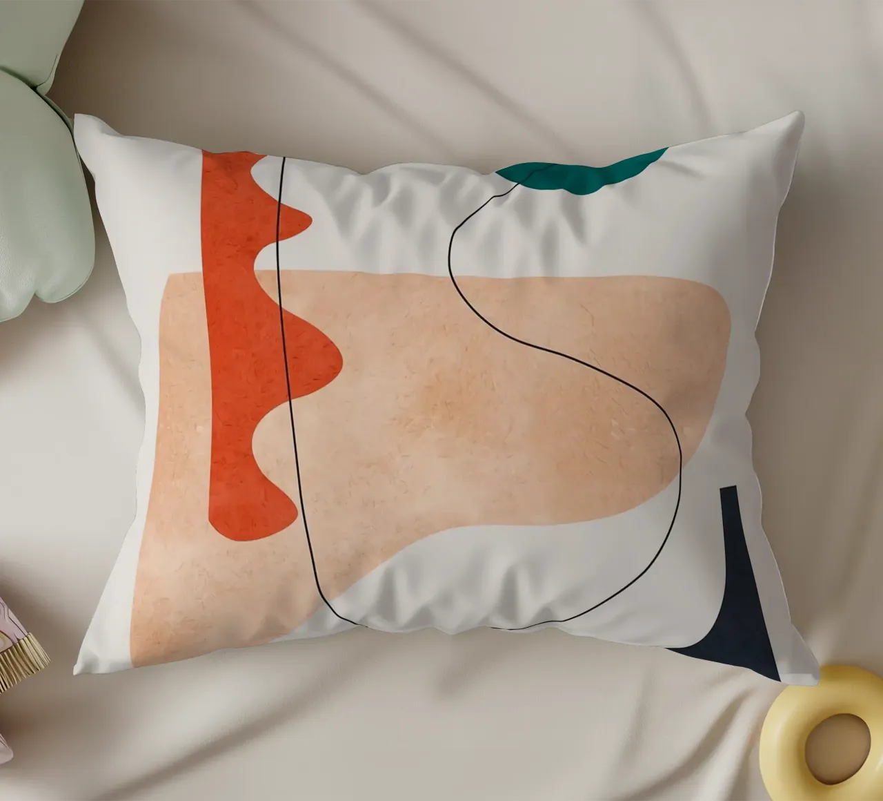 Linee e pennellate cuscino da Fletcher M Henry