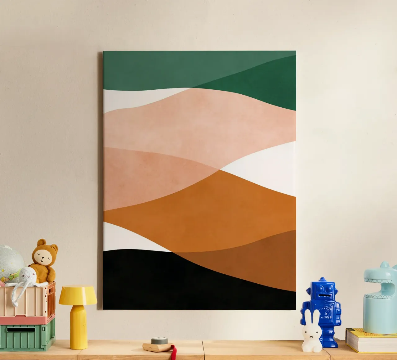 Abstract Watercolor Art Print canvas with Floater frame by Fletcher M Henry