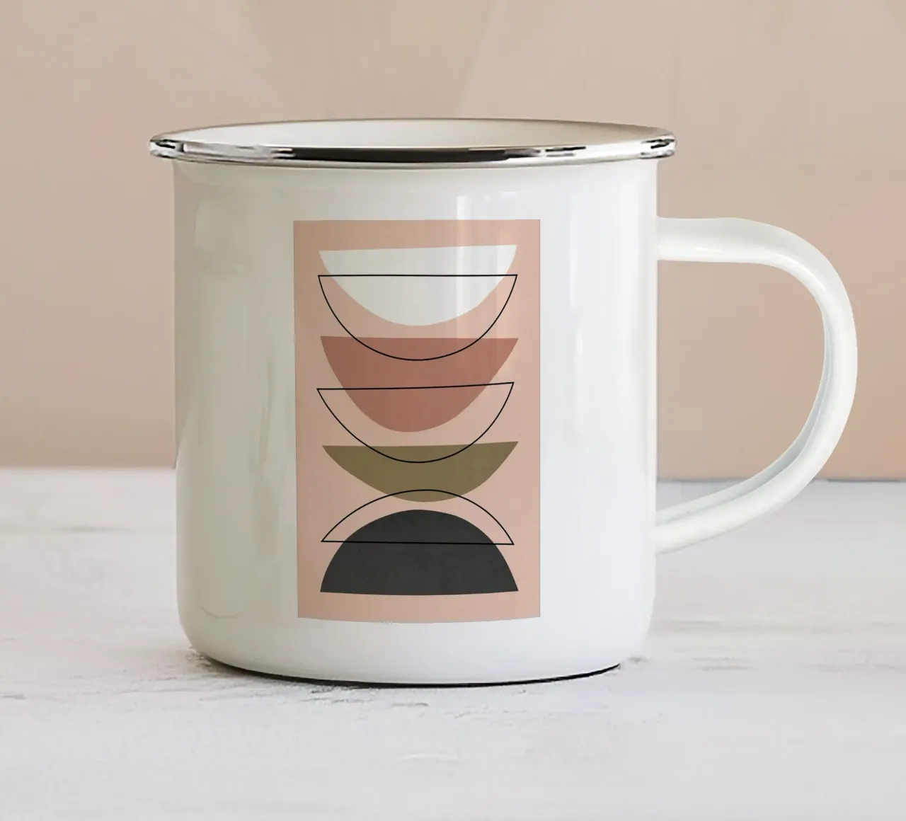 Geometrico e minimalista tazza in smalto da Fletcher M Henry