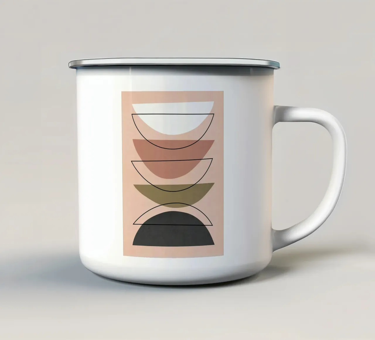 Geometrico e minimalista tazza in smalto da Fletcher M Henry