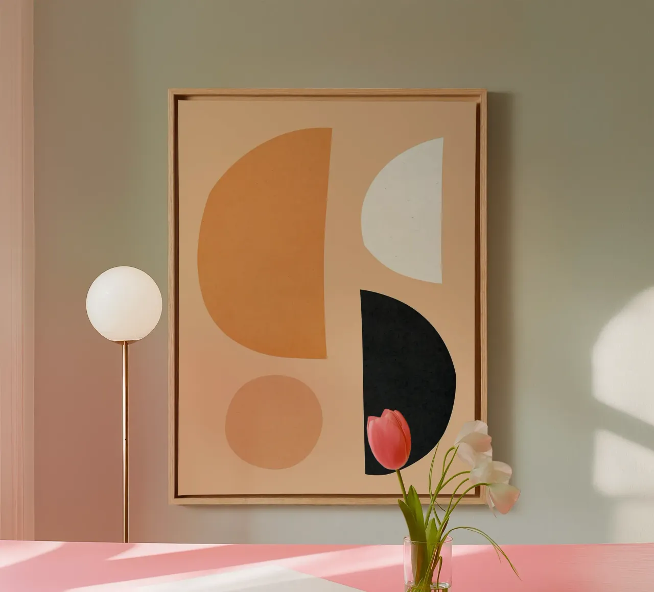 Acquerello minimalista tela con Cornice a cassetta da Fletcher M Henry