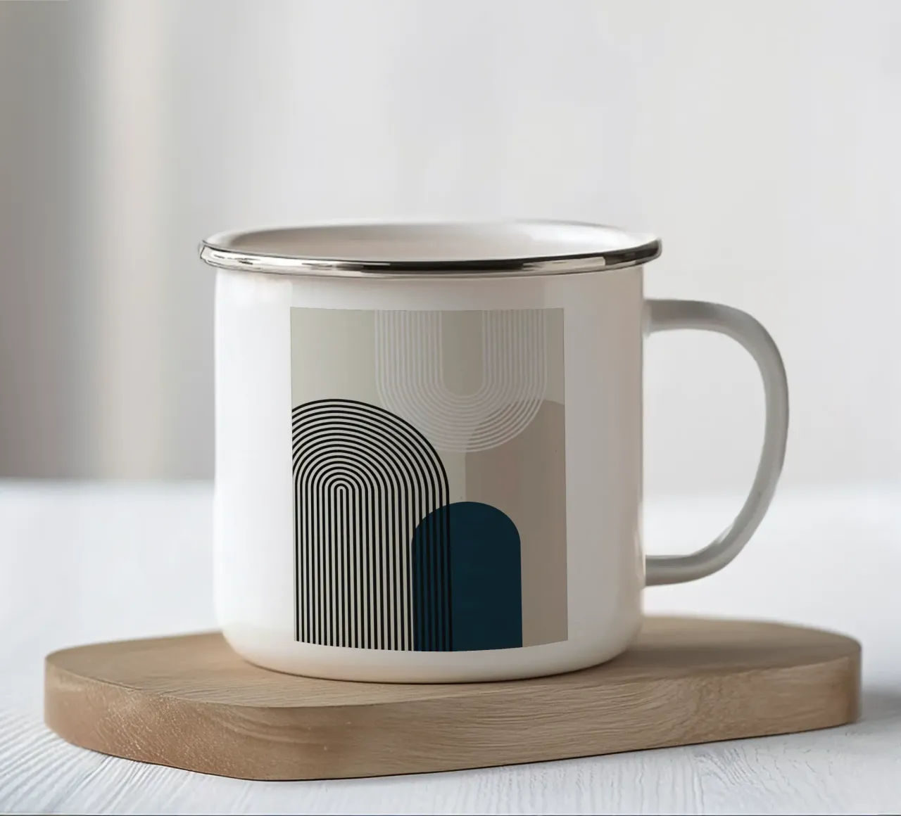 Geometria delle linee tazza in smalto da Fletcher M Henry