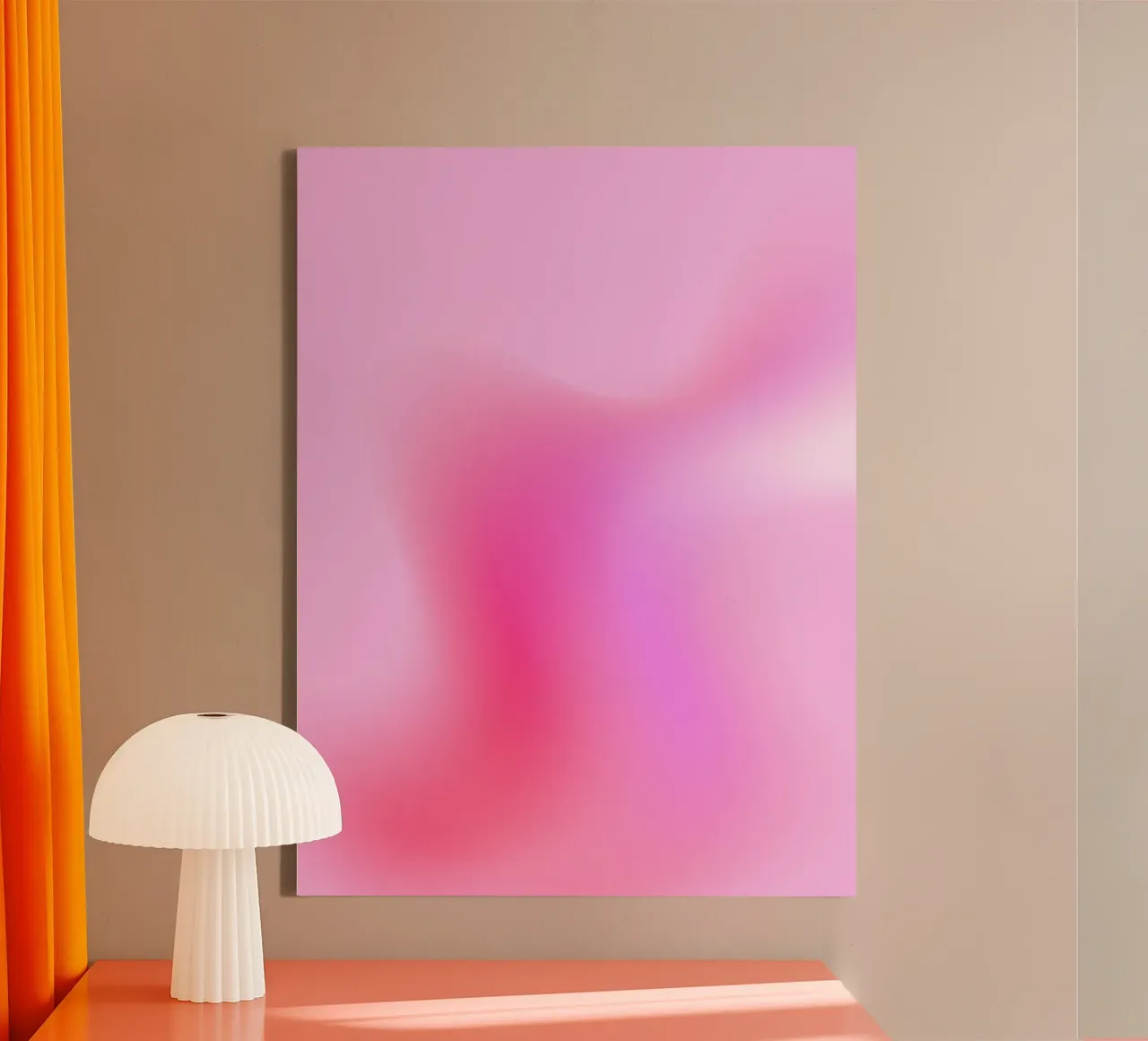 Aura Print, Gradient Poster, Modern colourful print canvas with Floater frame by Dreamscape
