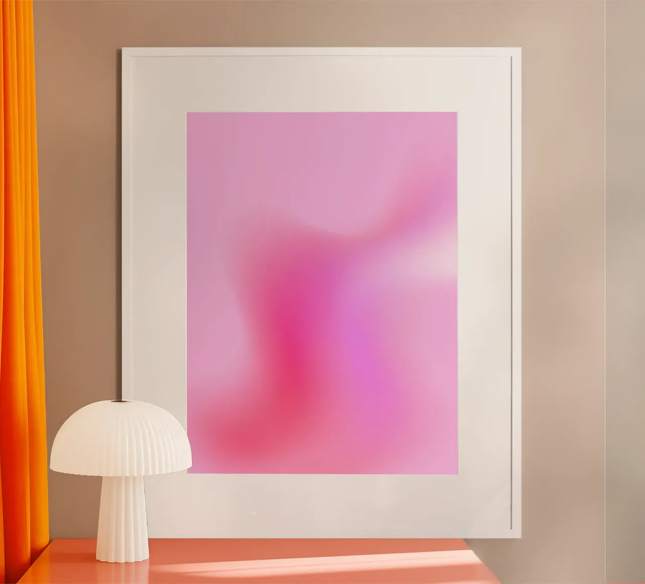 Aura print, Poster met kleurverloop, Moderne kleurrijke print poster met aluminium frame van Dreamscape