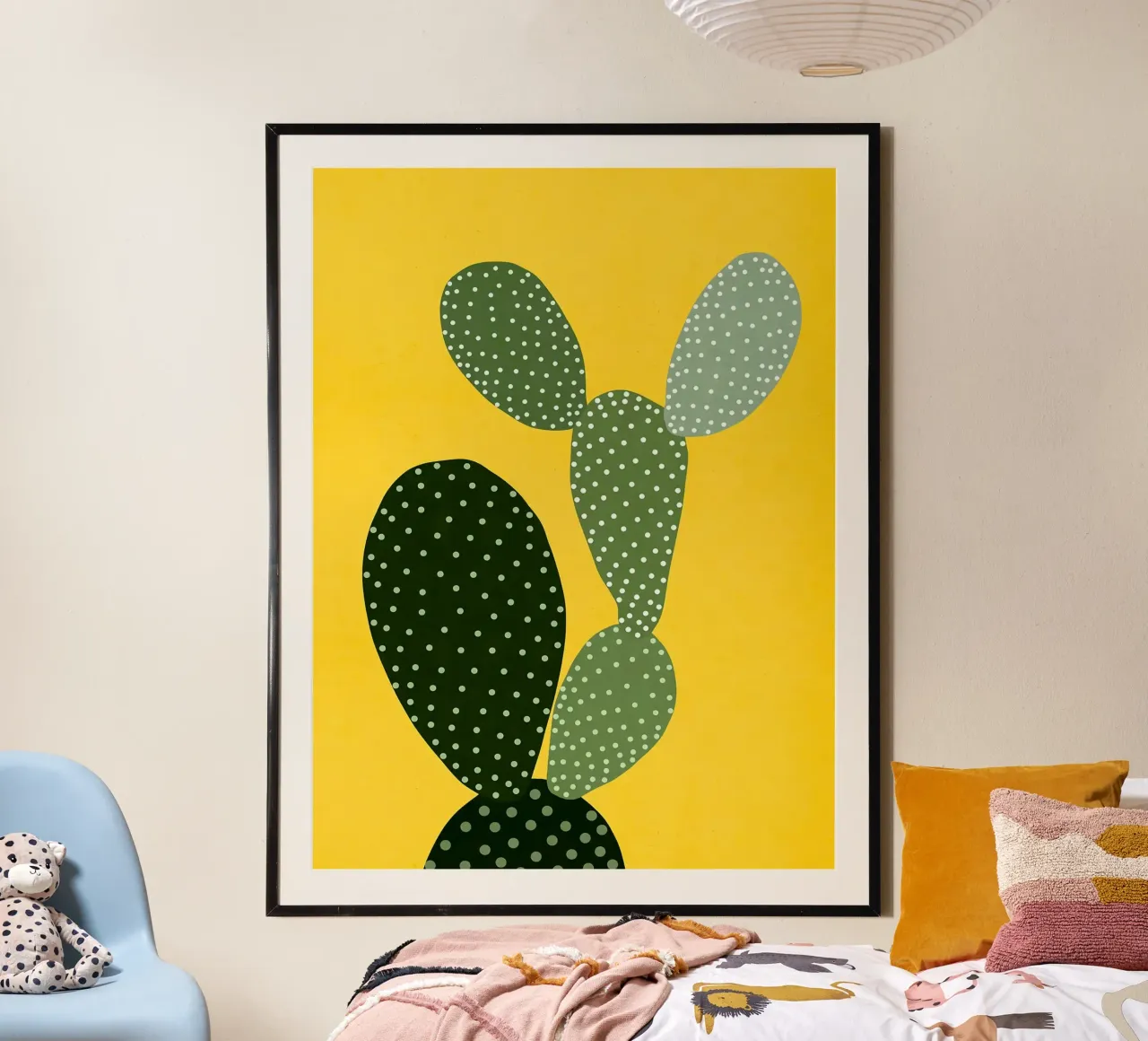 Giardino floreale poster con telaio in legno da Leonard R Sadler