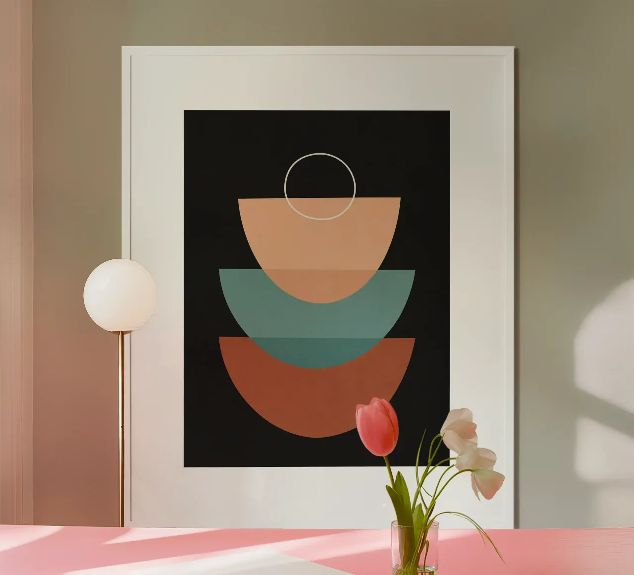 Forme geometriche poster con telaio in plastica da Leonard R Sadler