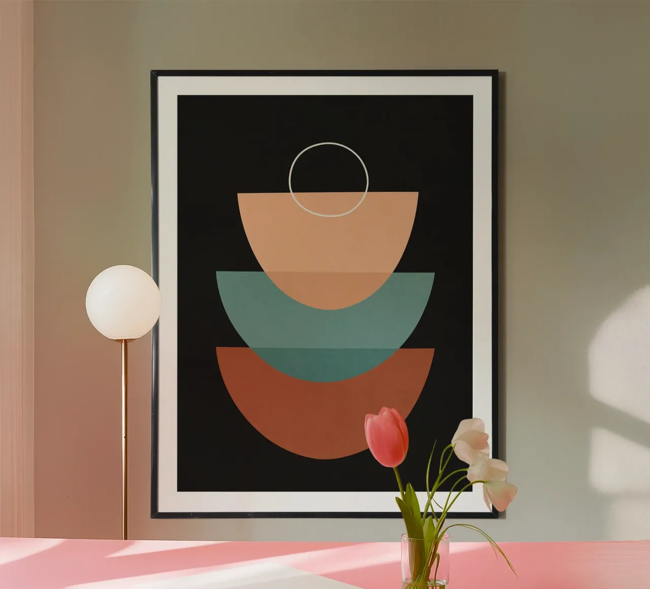 Forme geometriche poster con telaio in plastica da Leonard R Sadler