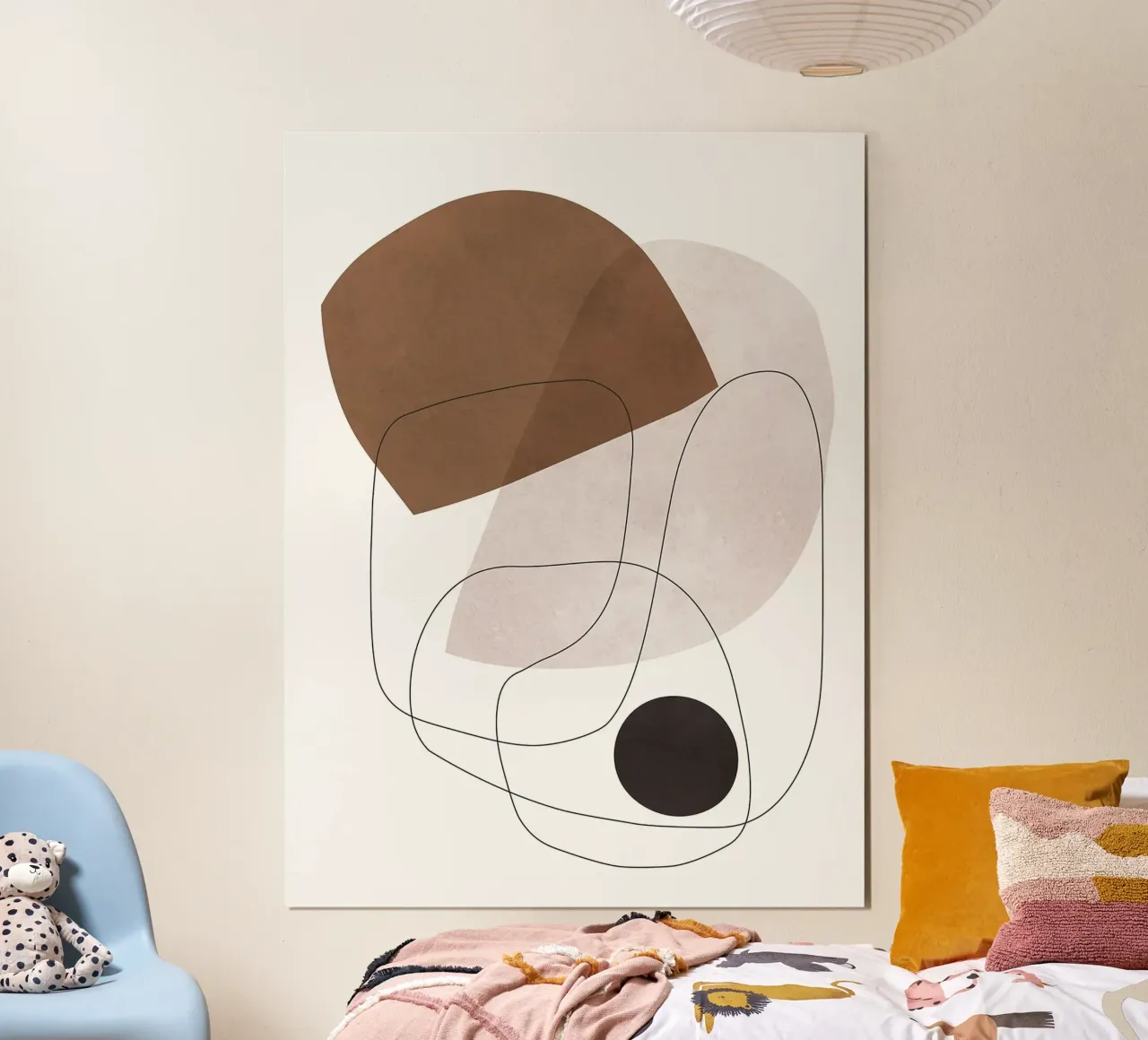 Linee e forme poster con telaio in legno da Leonard R Sadler