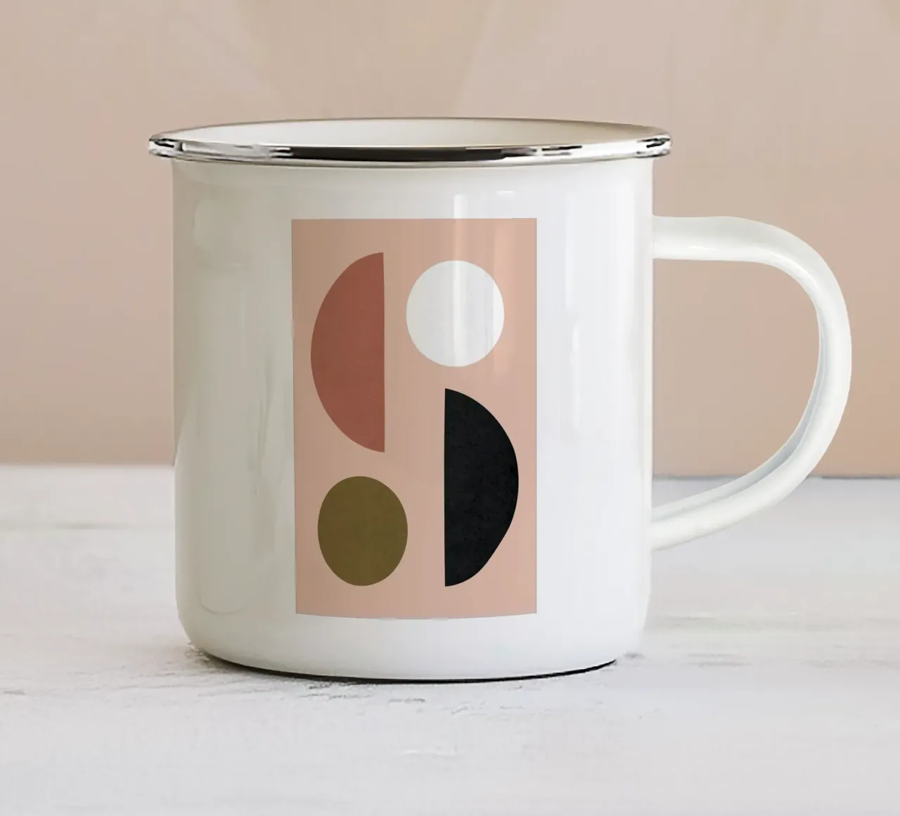 Acquerello minimalista G tazza in smalto da Leonard R Sadler