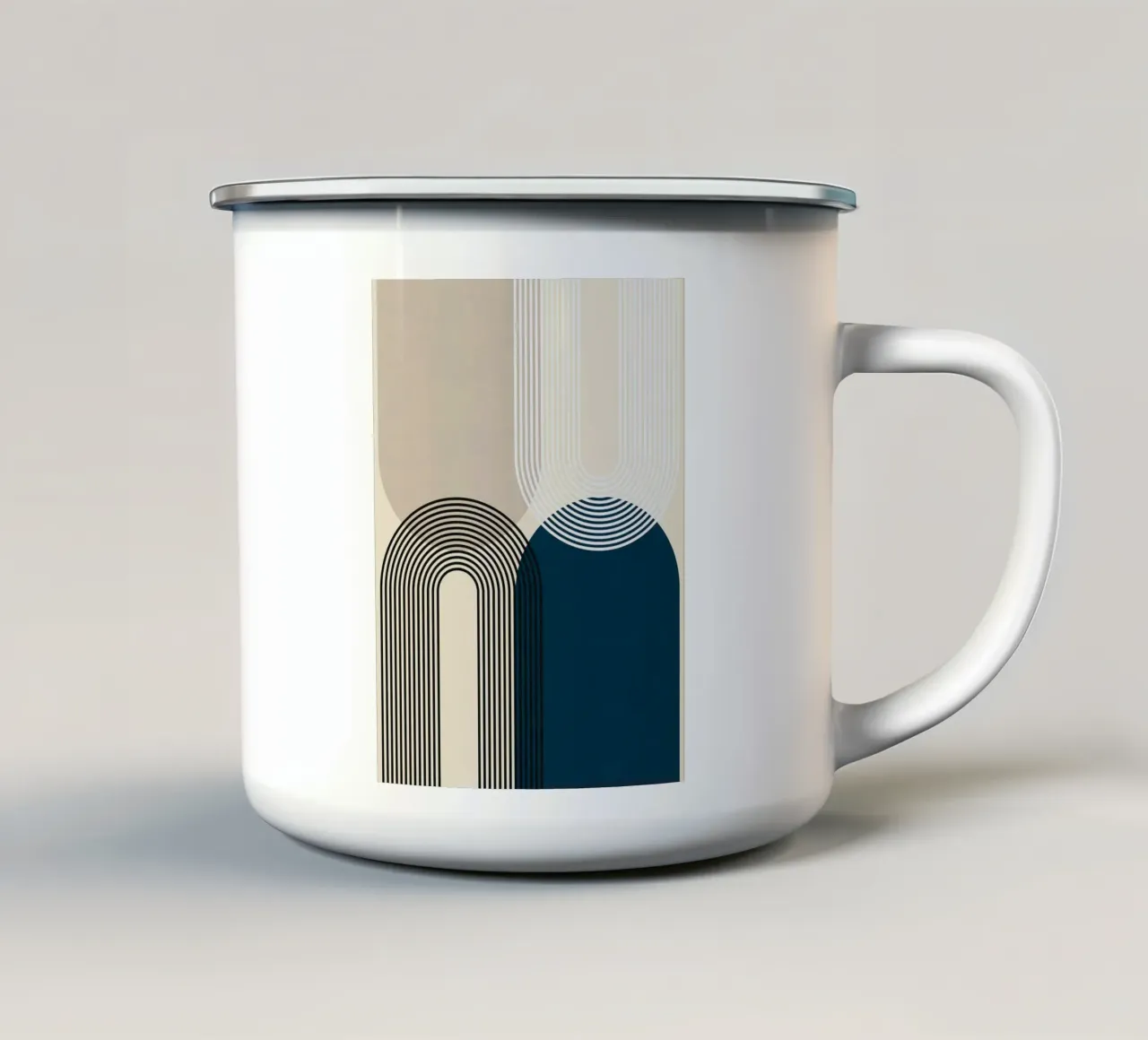 Geometria delle linee tazza in smalto da Leonard R Sadler