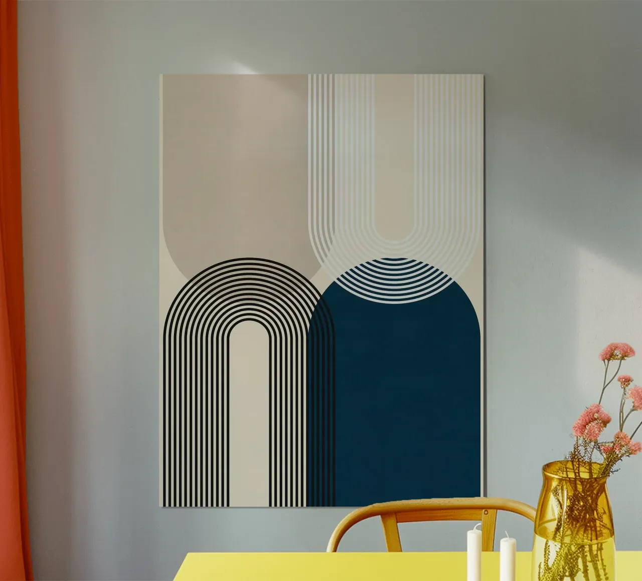 Geometria delle linee poster con telaio in plastica da Leonard R Sadler
