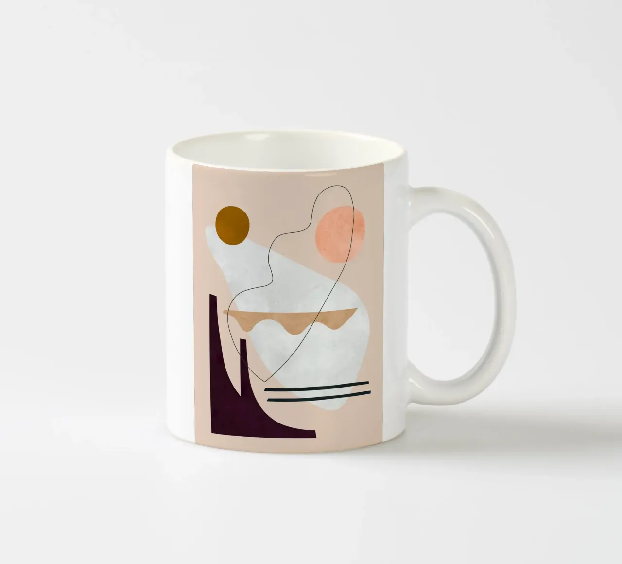 Linee e pennellate tazza in ceramica da Leonard R Sadler