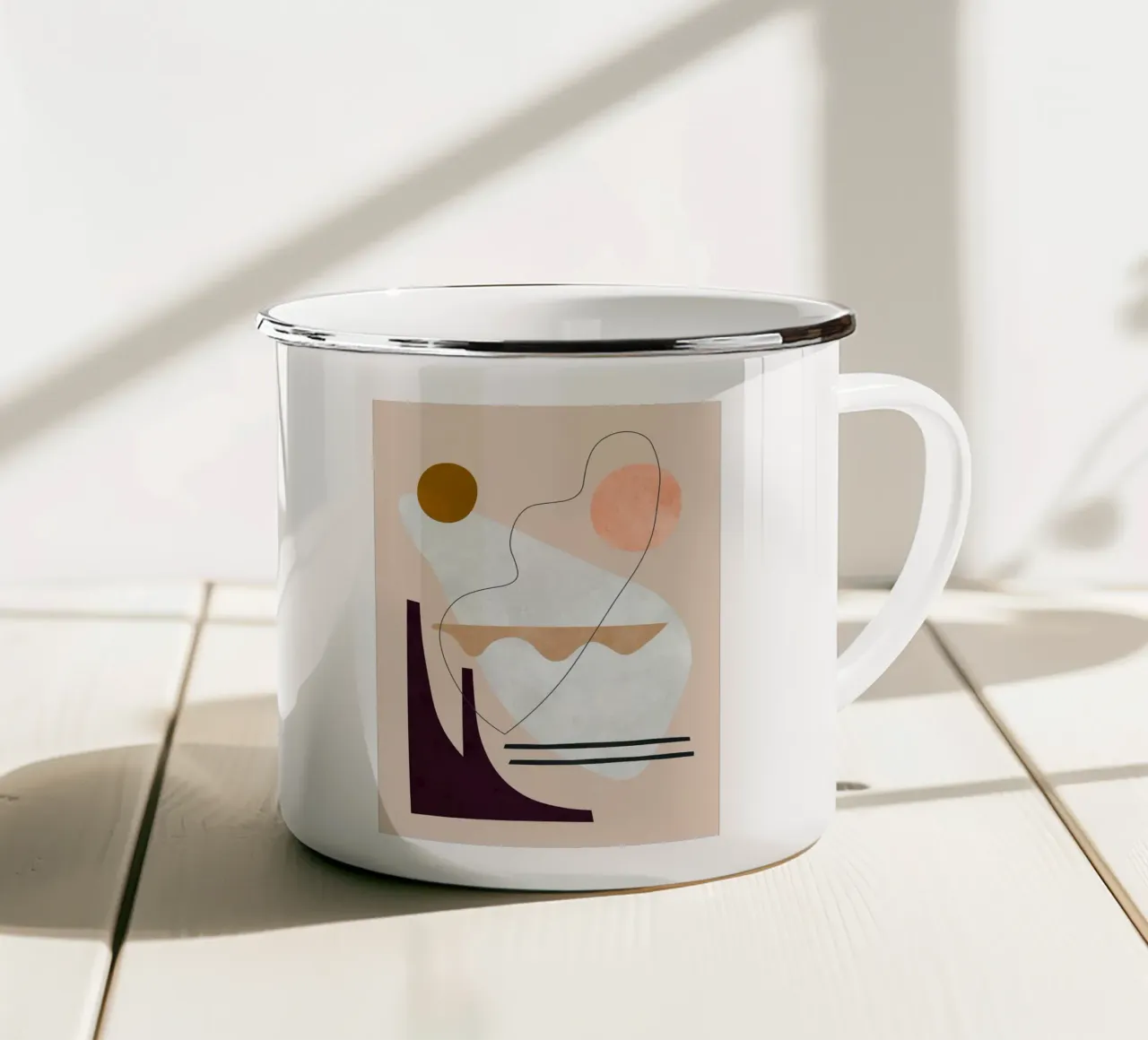 Linee e pennellate tazza in smalto da Leonard R Sadler