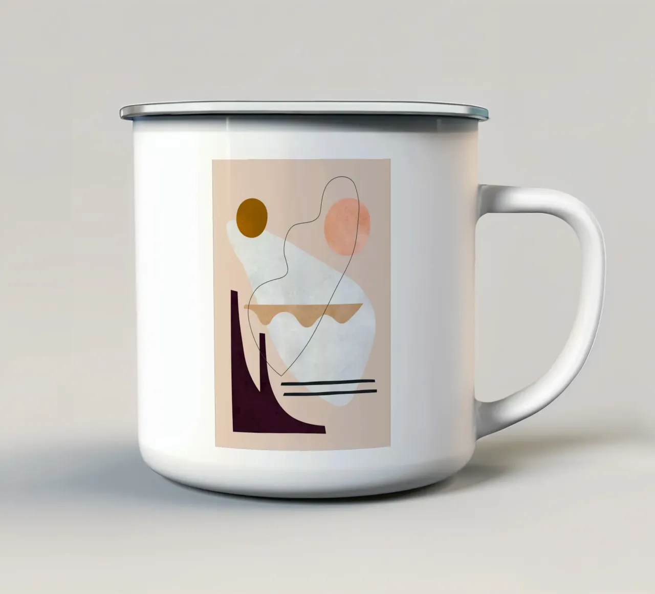 Linee e pennellate tazza in smalto da Leonard R Sadler