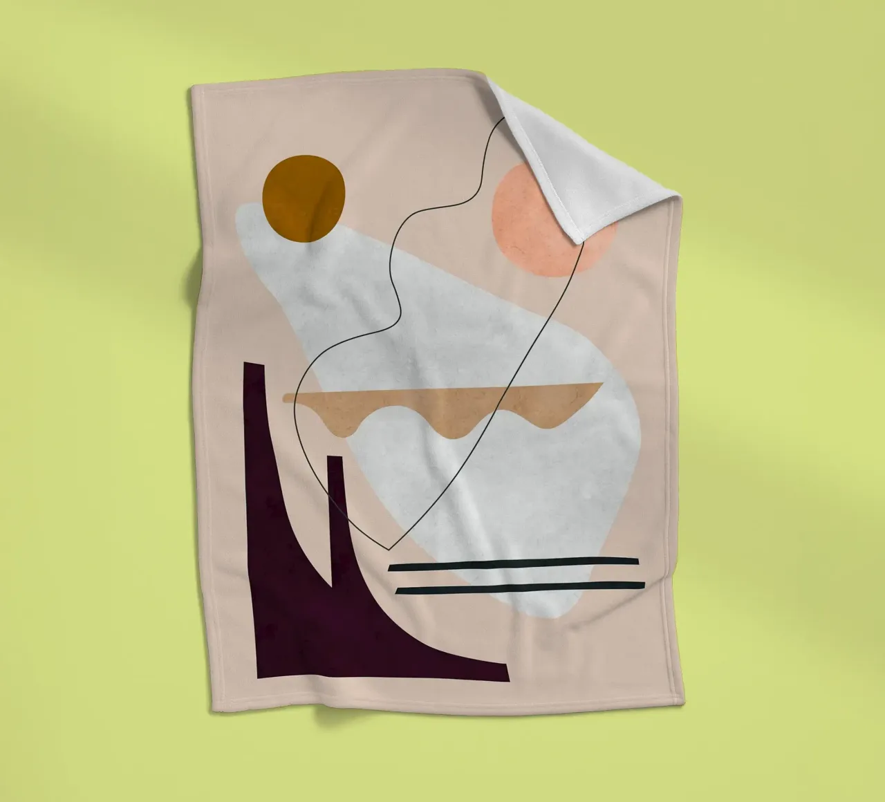 Linee e pennellate coperta in pile da Leonard R Sadler