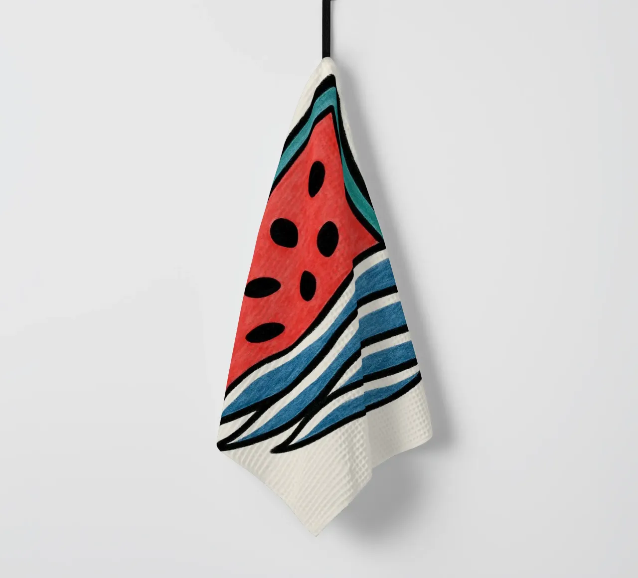 Aileron de requin melon d'eau "Beach Vibes" - Fun, Unique, and torchon de inspirational quote