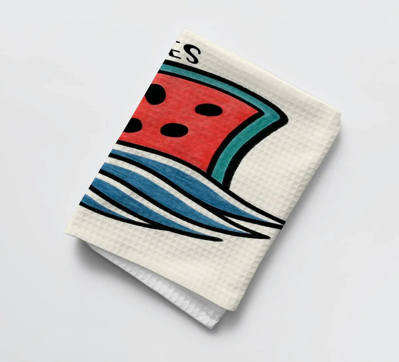 Aileron de requin melon d'eau "Beach Vibes" - Fun, Unique, and torchon de inspirational quote