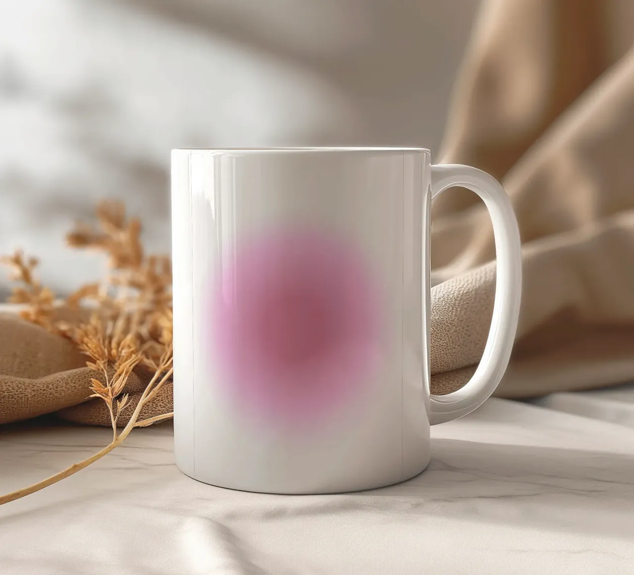 Gradiente colorato, aura rosa, Aura Poster, angelo Numeri tazza in ceramica da Dreamscape