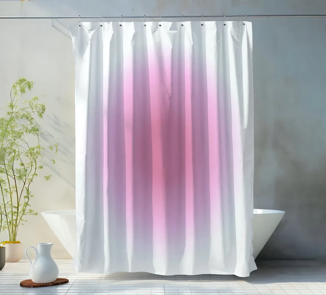 Gradiente colorato, aura rosa, Aura Poster, angelo Numeri tenda da doccia da Dreamscape